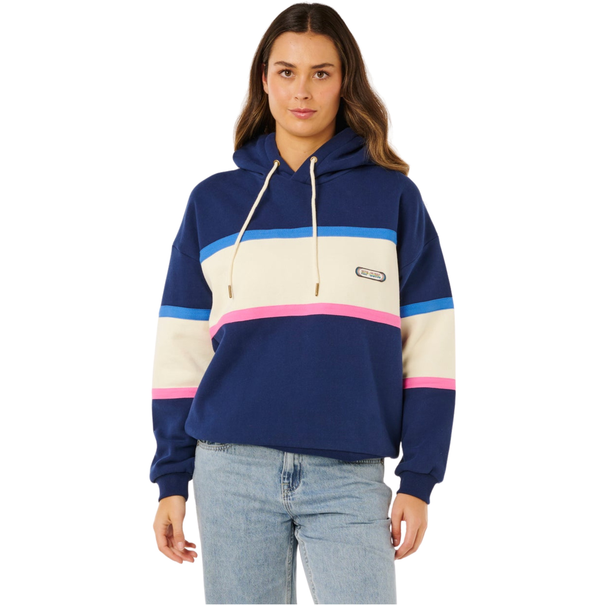 Rip Curl Frauen Surf Side Heritage Hood Fleece 0BFWFL - Dark Navy